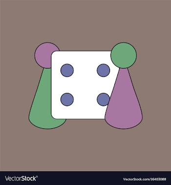 Flat icon design collection board game and dice vector image