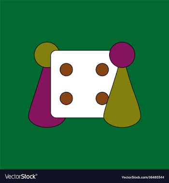 Flat icon design collection board game and dice vector image