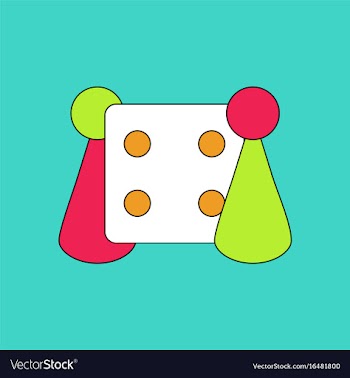 Flat icon design collection board game and dice vector image