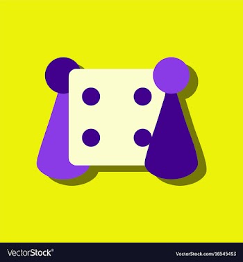 Flat icon design collection board game and dice vector image