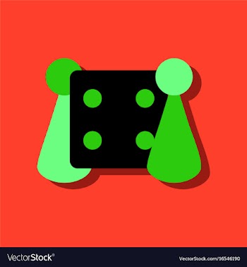 Flat icon design collection board game and dice vector image