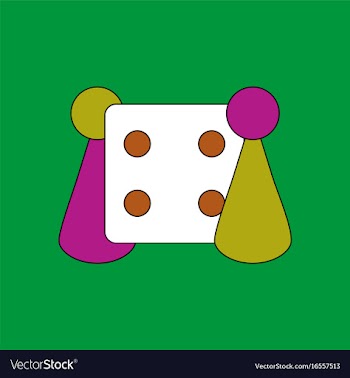 Flat icon design collection board game and dice vector image