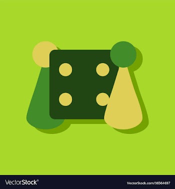 Flat icon design collection board game and dice vector image