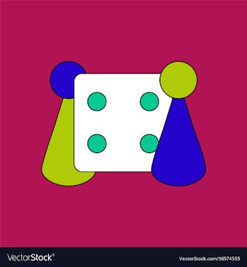 Flat icon design collection board game and dice vector image