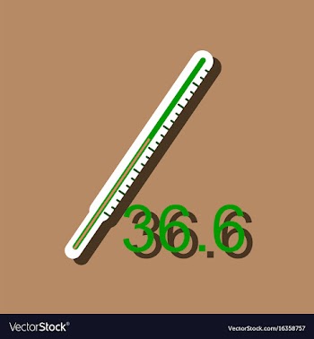 Flat icon design collection body thermometer in vector image