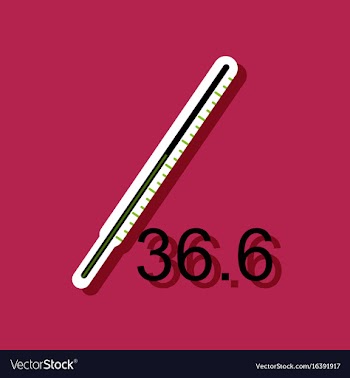Flat icon design collection body thermometer in vector image