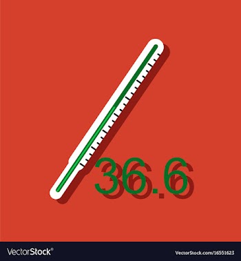 Flat icon design collection body thermometer in vector image