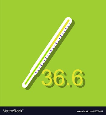Flat icon design collection body thermometer in vector image