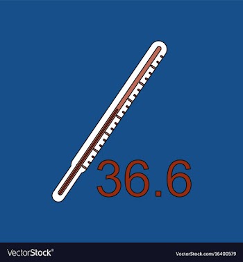 Flat icon design collection body thermometer vector image