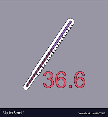 Flat icon design collection body thermometer vector image
