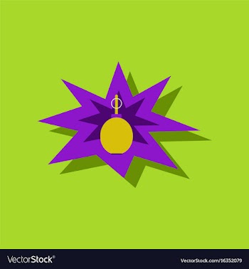 Flat icon design collection bomb explosion in vector image