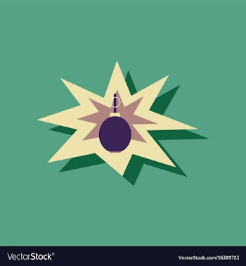 Flat icon design collection bomb explosion in vector image