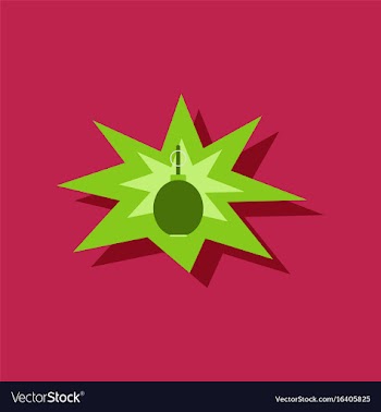 Flat icon design collection bomb explosion in vector image