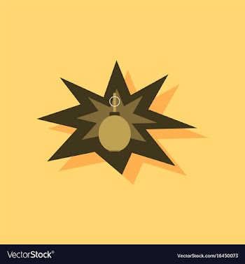Flat icon design collection bomb explosion in vector image