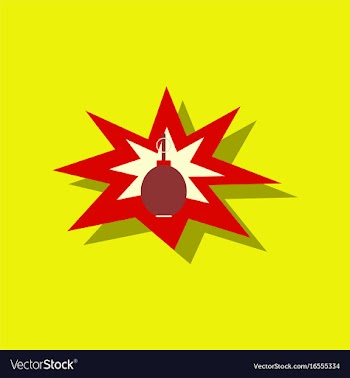 Flat icon design collection bomb explosion in vector image