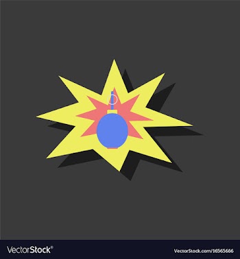 Flat icon design collection bomb explosion in vector image