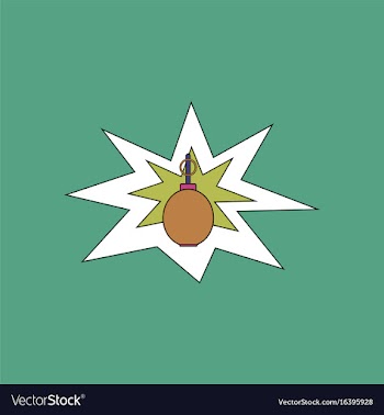 Flat icon design collection bomb explosion vector image