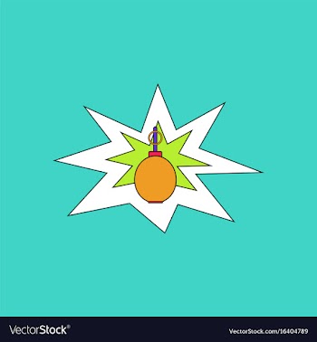 Flat icon design collection bomb explosion vector image