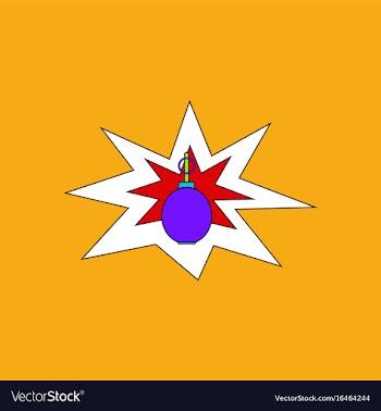 Flat icon design collection bomb explosion vector image