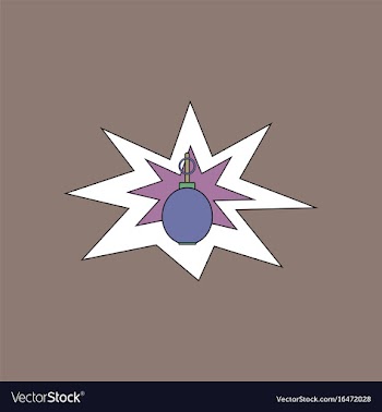 Flat icon design collection bomb explosion vector image