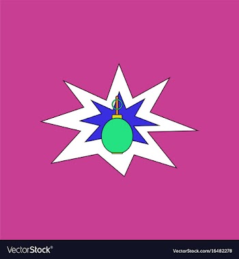 Flat icon design collection bomb explosion vector image