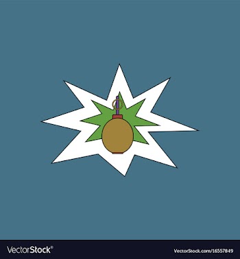 Flat icon design collection bomb explosion vector image