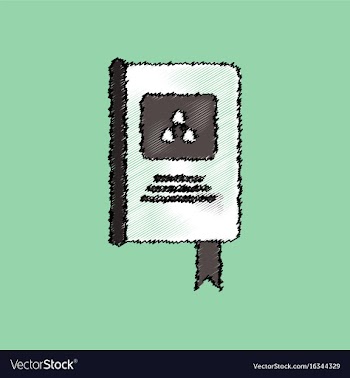 Flat icon design collection book about molecules vector image