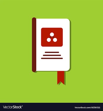 Flat icon design collection book about molecules vector image