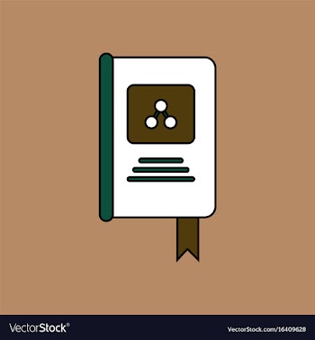 Flat icon design collection book about molecules vector image