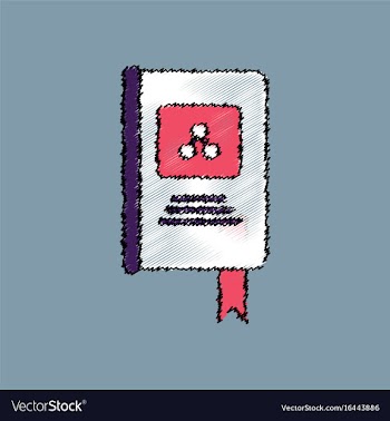Flat icon design collection book about molecules vector image