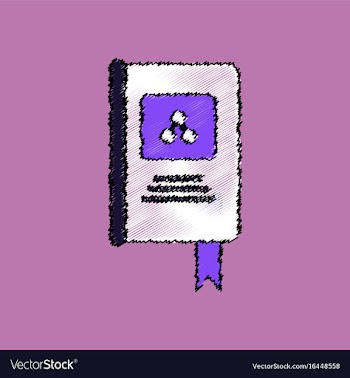 Flat icon design collection book about molecules vector image
