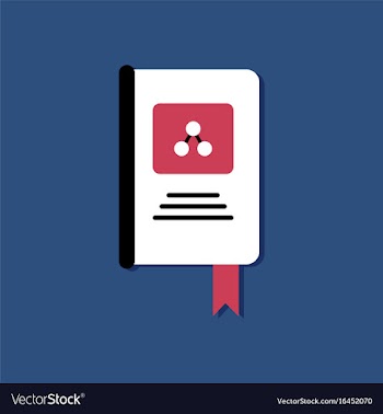 Flat icon design collection book about molecules vector image