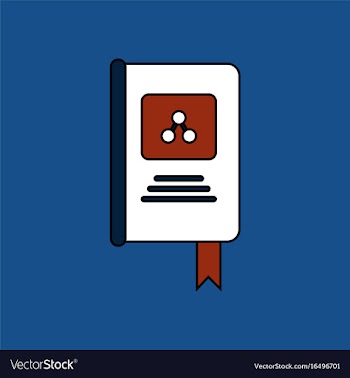 Flat icon design collection book about molecules vector image