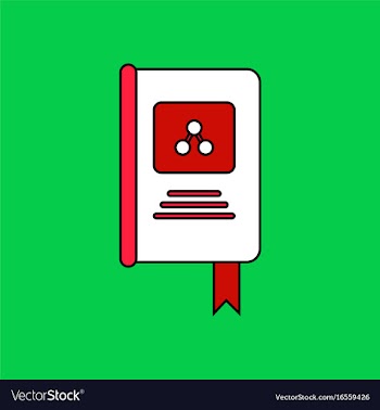 Flat icon design collection book about molecules vector image