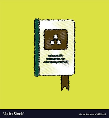 Flat icon design collection book about molecules vector image