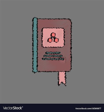 Flat icon design collection book about molecules vector image