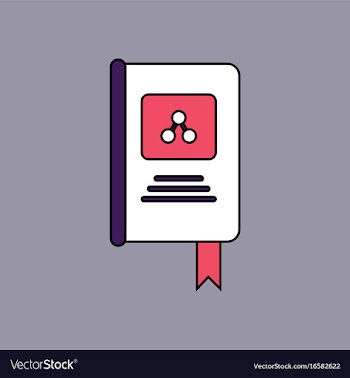 Flat icon design collection book about molecules vector image