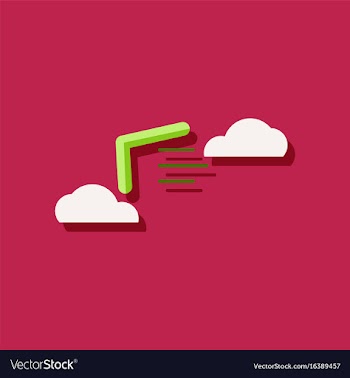 Flat icon design collection boomerang in the sky vector image