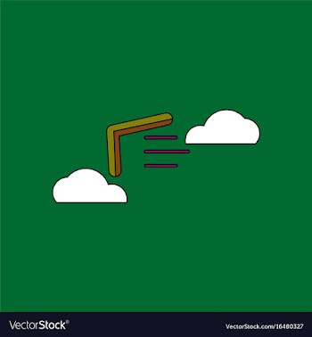 Flat icon design collection boomerang in the sky vector image