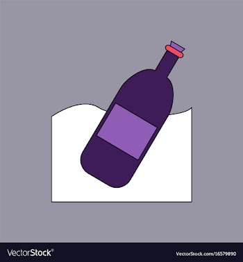 Flat icon design collection bottle in the ground vector image