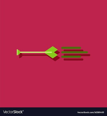 Flat icon design collection bow arrow in sticker vector image