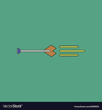 Flat icon design collection bow arrow vector image