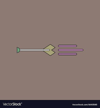 Flat icon design collection bow arrow vector image