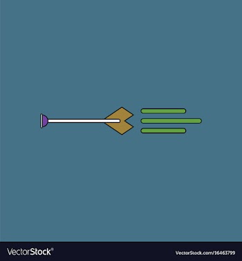 Flat icon design collection bow arrow vector image