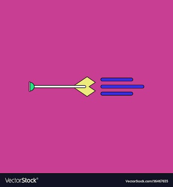Flat icon design collection bow arrow vector image