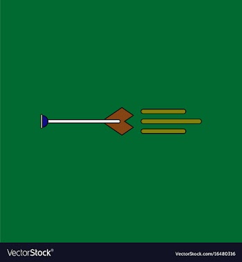 Flat icon design collection bow arrow vector image