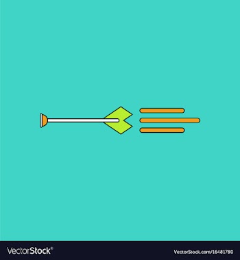Flat icon design collection bow arrow vector image