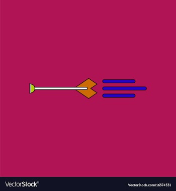 Flat icon design collection bow arrow vector image