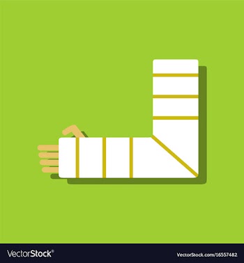 Flat icon design collection broken arm in sticker vector image