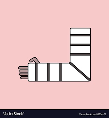 Flat icon design collection broken arm vector image